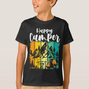 Funny camper outdoor activity camping lover happy T-Shirt