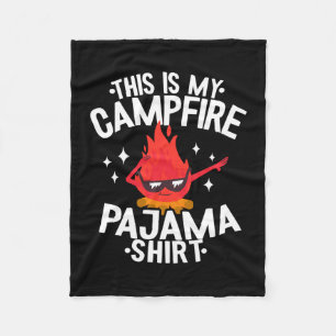 Funny camper outdoor retro hiking this is campfire fleece blanket