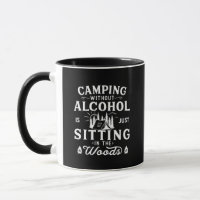 Funny camper slogan camping drinking sayings