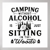 Funny camper slogan camping drinking sayings