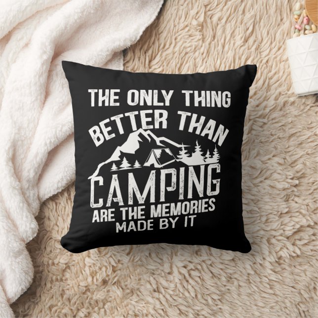 Funny camper slogan summer camping quotes cushion (Blanket)