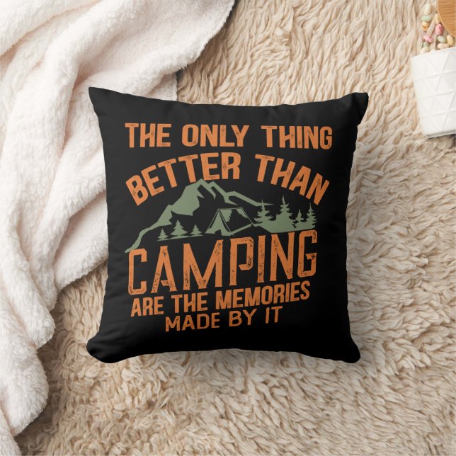 Funny camper slogan summer camping quotes cushion (Blanket)
