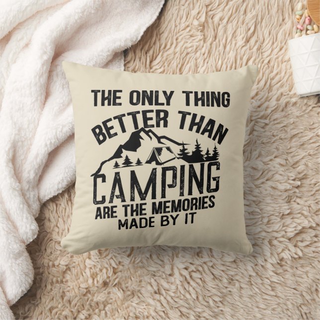 Funny camper slogan summer camping quotes cushion (Blanket)