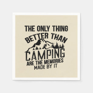 Funny camper slogan summer camping quotes napkin