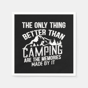 Funny camper slogan summer camping quotes napkin