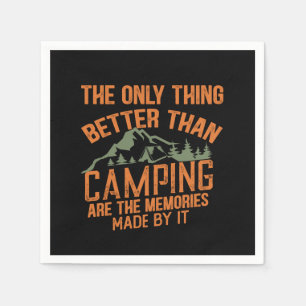 Funny camper slogan summer camping quotes napkin