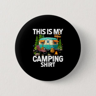 Funny camping art for men women kids camper 6 cm round badge