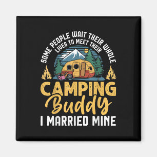 Funny Camping Camper Couple Camping Lovers Partner Magnet