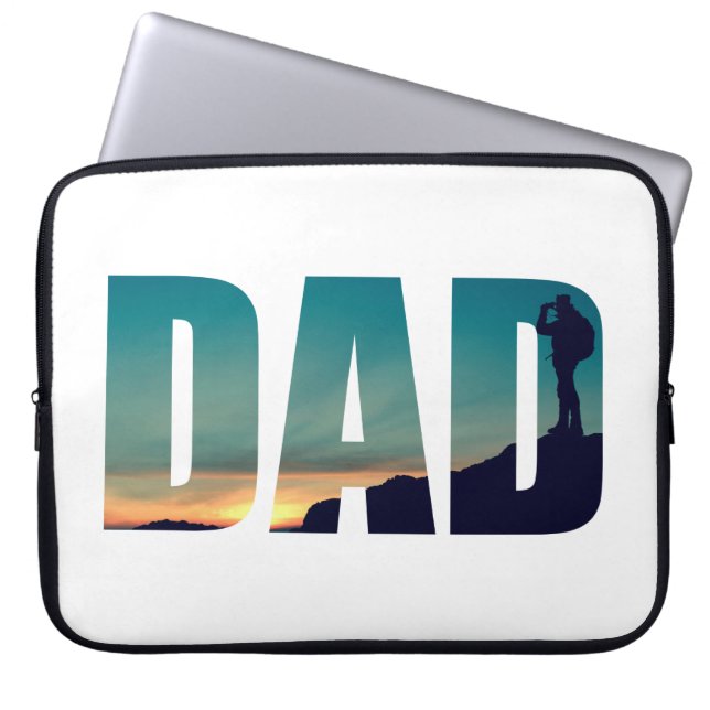 Funny camping camper hiking hiker dad laptop sleeve (Front)