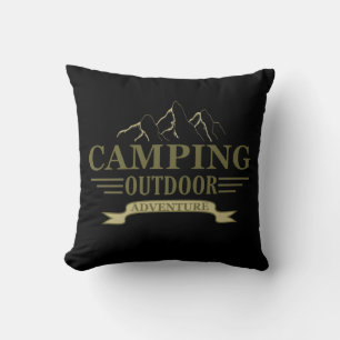 Funny camping camper quote cushion