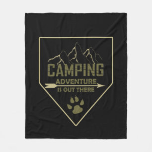 Funny camping camper sayings fleece blanket