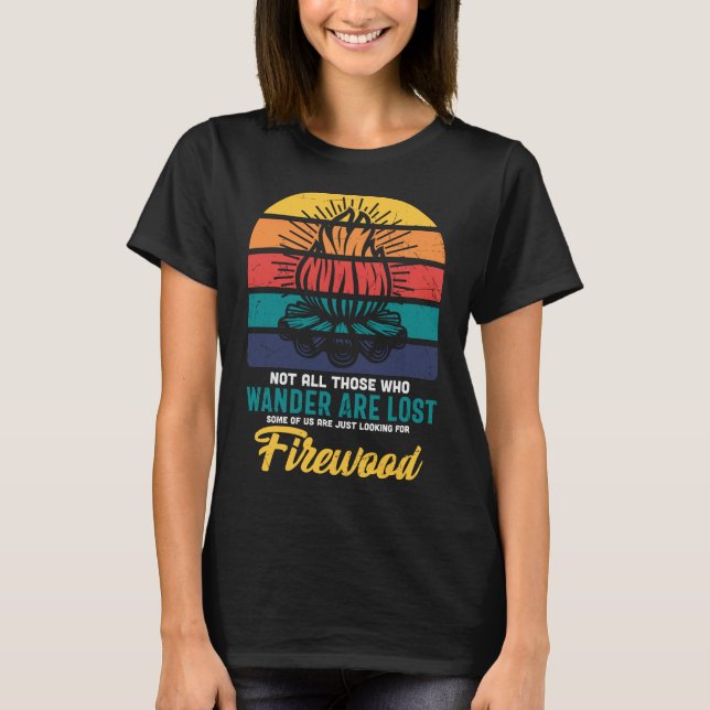 Funny Camping Campfire Saying Vintage T-Shirt (Front)