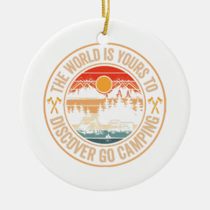 Funny Camping Campfire Smores Quote Ceramic Tree Decoration