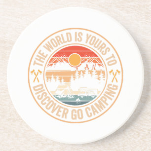 Funny Camping Campfire Smores Quote Coaster