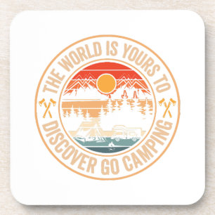 Funny Camping Campfire Smores Quote Coaster