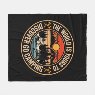 Funny Camping Campfire Smores Quote Fleece Blanket