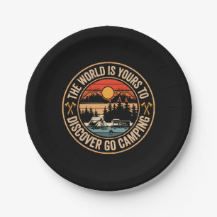 Funny Camping Campfire Smores Quote Paper Plate