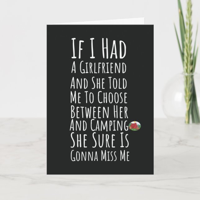 Funny Camping Cards For Men Camper For Him Humor (Front)