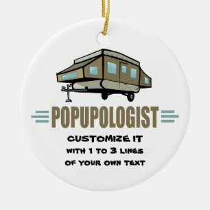 Funny Camping Ceramic Tree Decoration