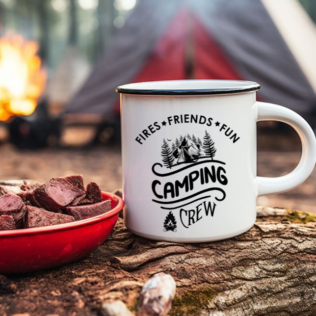 Funny camping crew slogan camper friends mug (Creator Uploaded)