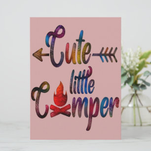 Funny Camping, Cute Little Camper Holiday Card