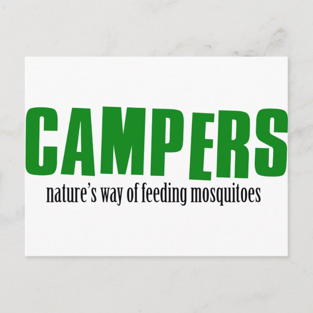 Funny camping designs postcard (Front)