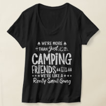 Funny Camping Friends Small Gang Women's V-Neck
