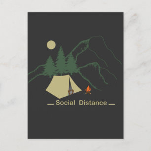 Funny camping happy camper postcard