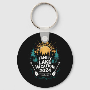 Funny Camping Hiking Cabin 2024 Family Lake Vacati Key Ring