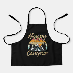Funny Camping Hiking Lover Present Happy Camper Apron