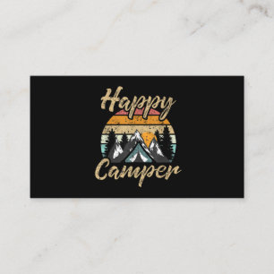 Funny Camping Hiking Lover Present Happy Camper Business Card