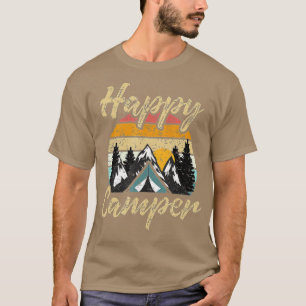 Funny Camping Hiking Lover Present Happy Camper Gi T-Shirt