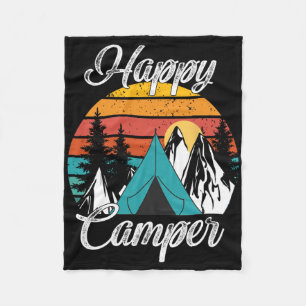 Funny Camping Hiking Lover Present Happy Camper Vi Fleece Blanket