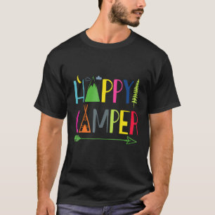 Funny Camping Hiking Present Happy Camper T-Shirt
