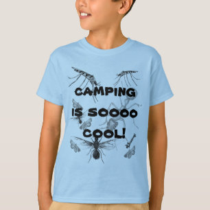 Funny Camping is Cool Bugs Kids T-shirt