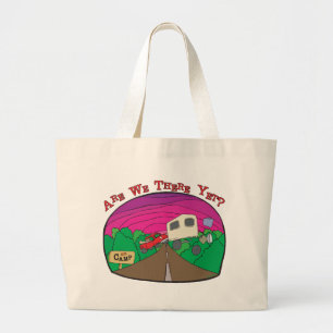 Funny Camping Large Tote Bag