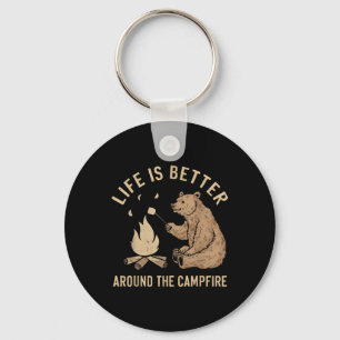 Funny Camping Life Is Better Around The Campfire B Key Ring