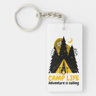 Funny Camping Monster – Camp Life Adventure Key Ring