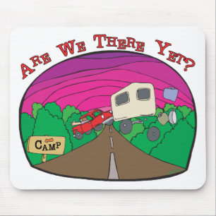Funny Camping Mouse Mat