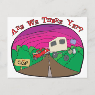 Funny Camping Postcard