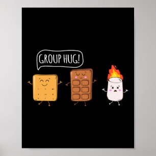 Funny Camping Roasting Bonfire Adventure Poster