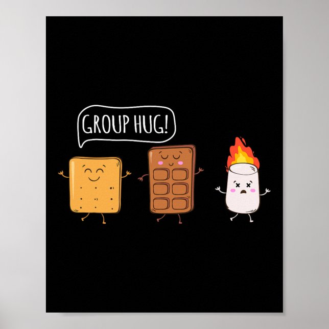 Funny Camping Roasting Bonfire Adventure  Poster (Front)