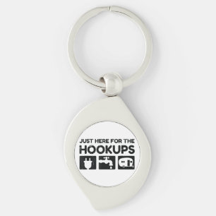Funny Camping RV Caravan Motorhome Just Here For T Key Ring