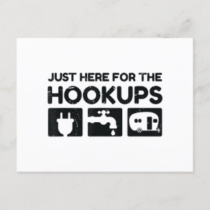 Funny Camping RV Caravan Motorhome Just Here For T Postcard