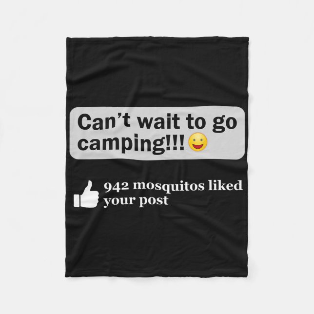 Funny Camping Saying Humour Outdoorsy Joke Camp Ge Fleece Blanket (Front)