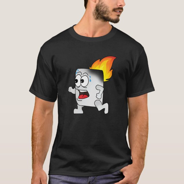 Funny Camping Shirt - Marshmallow Smores On Fire (Front)