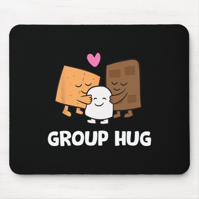 Funny Camping Smores Group Hug Cute S'mores 1  Mouse Mat (Front)
