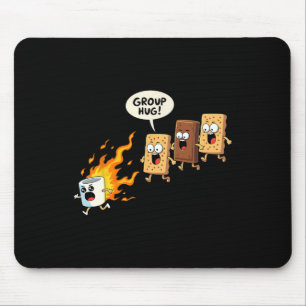 Funny Camping Smores Group Hug Cute S'mores  Mouse Mat