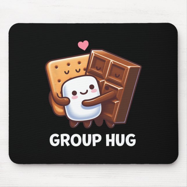 Funny Camping Smores Group Hug Shirt Cute S'mores  Mouse Mat (Front)