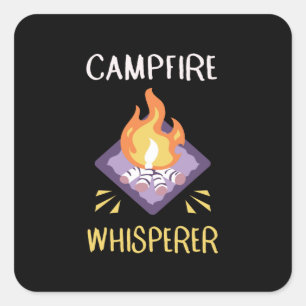 Funny Camping Square Sticker